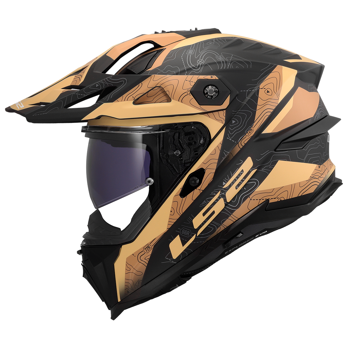 LS2 Explorer Evo MX707 Adventure Helmet — Nivra Sand Matt