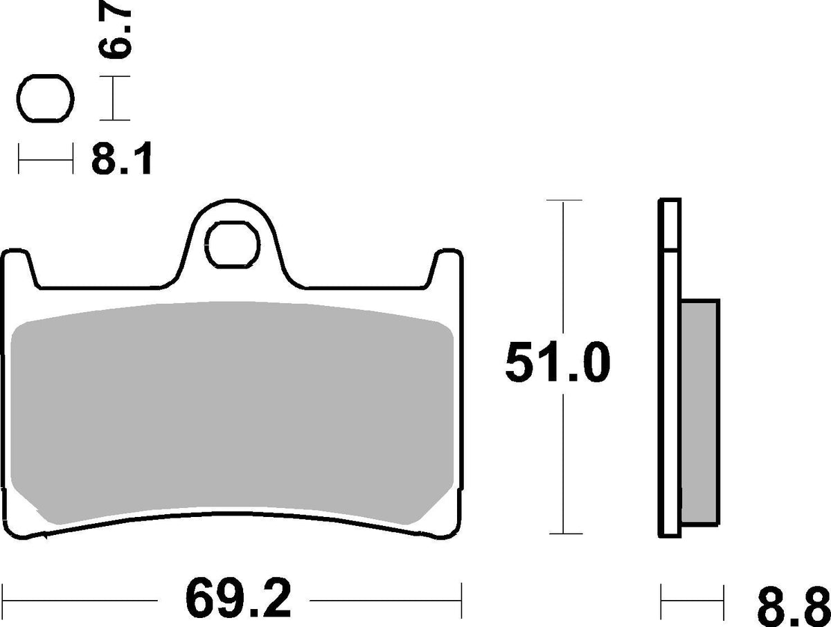 SBS 634 DS-1 / DS-2 Dual Sinter Racing Brake Pads for Yamaha R1 / R1M / R6 / R7