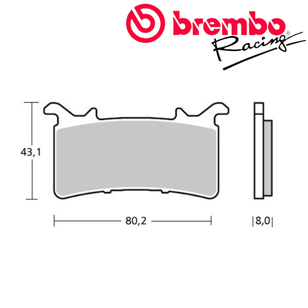 Brembo Racing Z04 Compound Brake Pads for HONDA 1000RR-R 2020+ (full set)