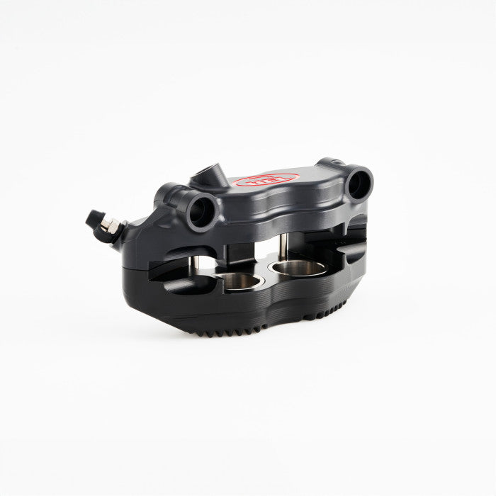 HEL V2 100mm Solid Billet 4 Piston Front Radial Brake Calipers with Finned Back