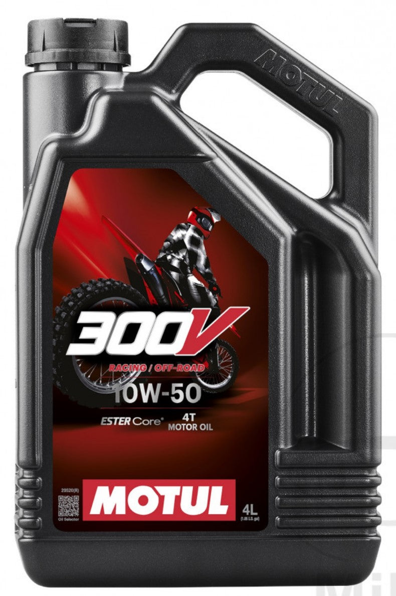 MOTUL 4-Stroke Synthetic 300V FL ROAD RACING 10W50 Engine Oil (4L)