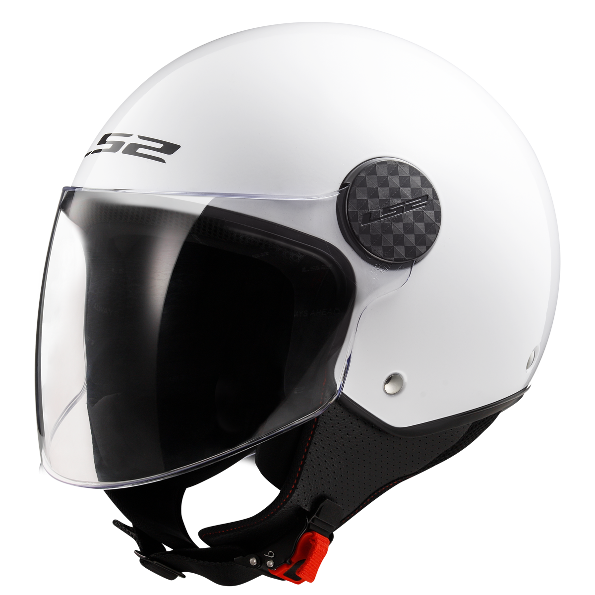 LS2 Sphere II OF558 Open Face Helmet — Solid White Gloss — alternate view