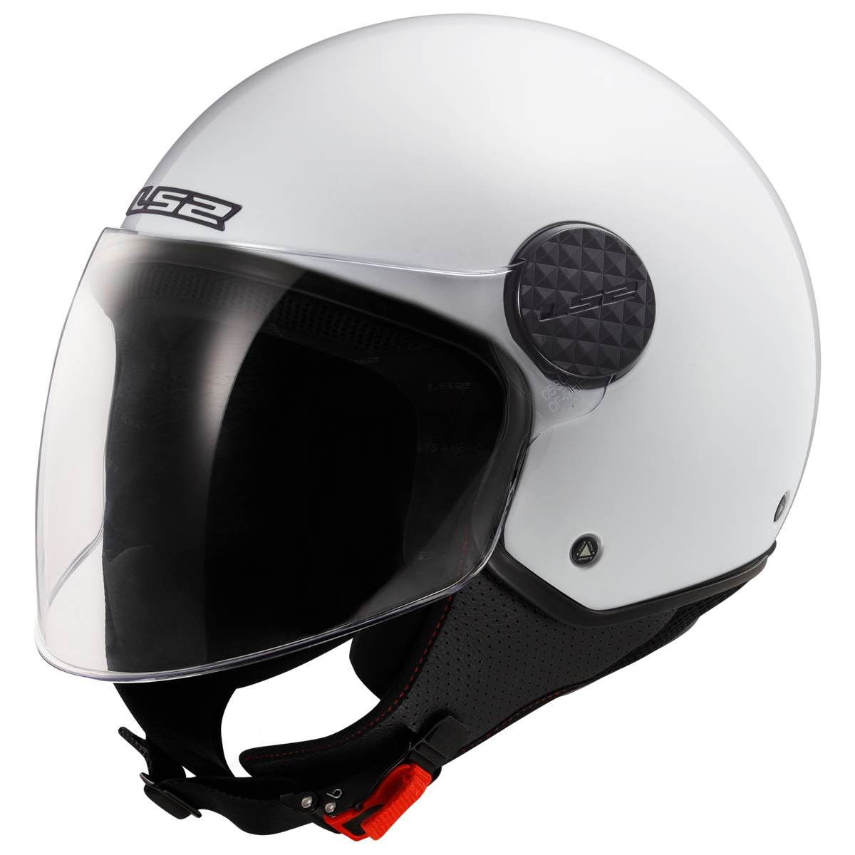 LS2 Sphere Lux II OF558 Open Face Helmet — Solid White Gloss — alternate view