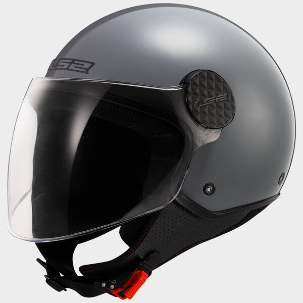 LS2 Sphere Lux II OF558 Open Face Helmet — Solid Nardo Grey Gloss — alternate view