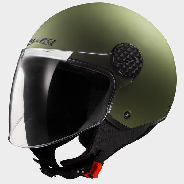 LS2 Sphere Lux II OF558 Open Face Helmet — Solid Matt Military Green Matt — alternate view