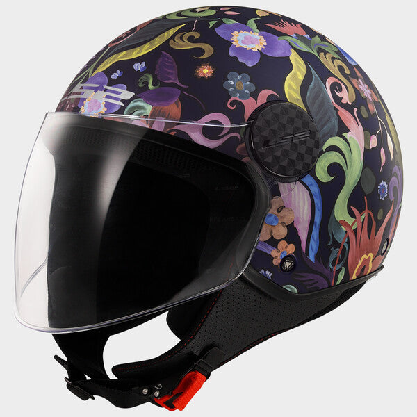 LS2 Sphere Lux II OF558 Open Face Helmet — Bloom Blue Pink Gloss — alternate view