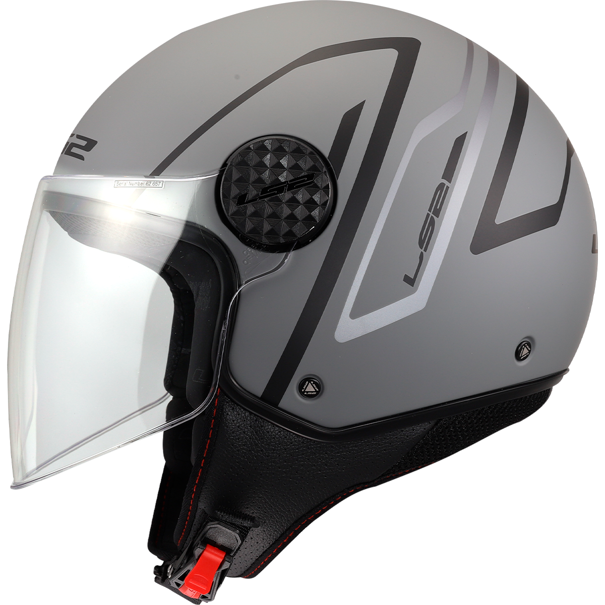 LS2 Sphere Lux II OF558 Open Face Helmet — Minim Black Grey Matt