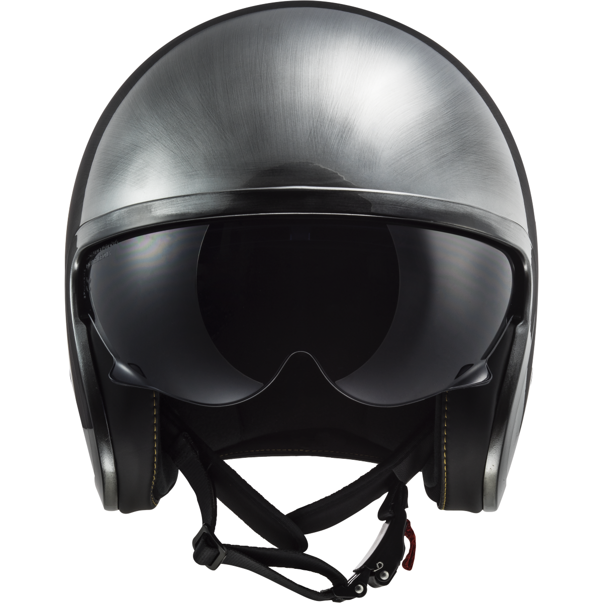 LS2 Spitfire II OF599 Open Face Helmet — Jeans Jeans Titanium Gloss
