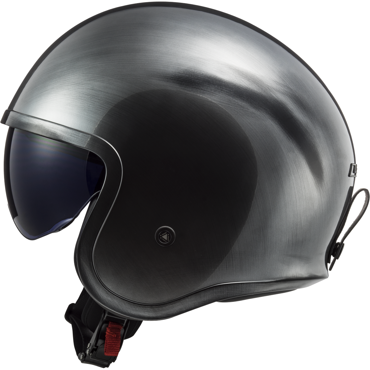 LS2 Spitfire II OF599 Open Face Helmet — Jeans Jeans Titanium Gloss — alternate view