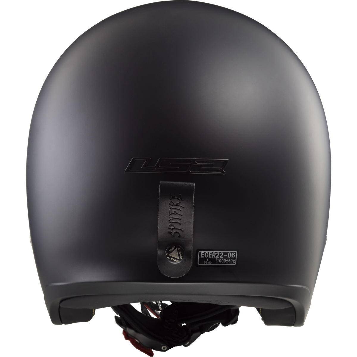 LS2 Spitfire II OF599 Open Face Helmet — Solid Matt Black Matt — alternate view