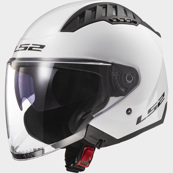 LS2 Copter II OF600 Open Face Helmet — Solid White Gloss — alternate view