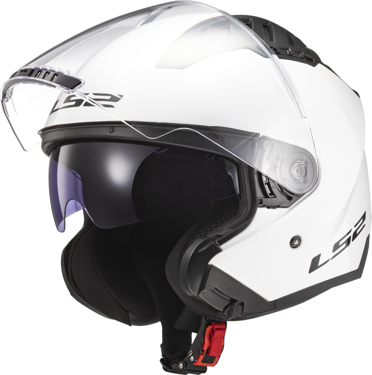LS2 Copter II OF600 Open Face Helmet — Solid White Gloss — alternate view