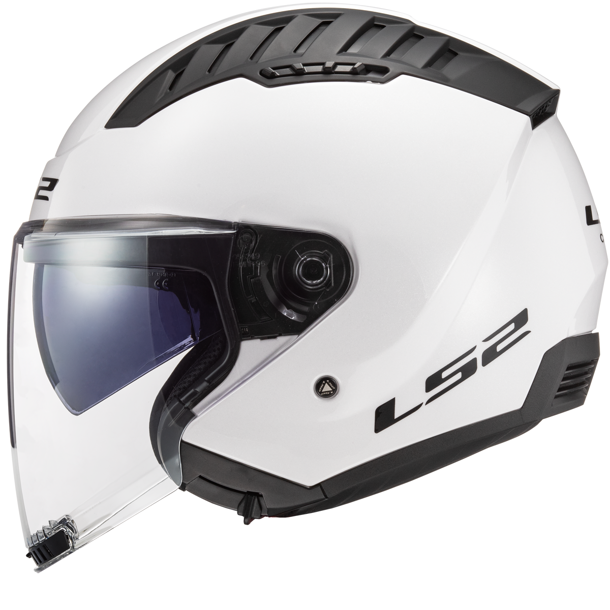 LS2 Copter II OF600 Open Face Helmet — Solid White Gloss