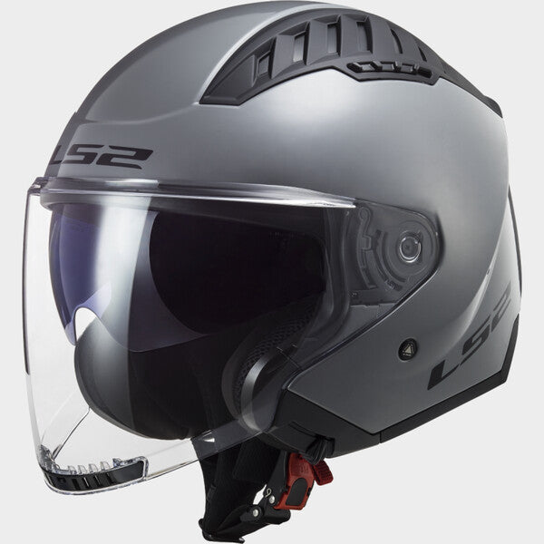 LS2 Copter II OF600 Open Face Helmet — Solid Nardo Grey Gloss — alternate view