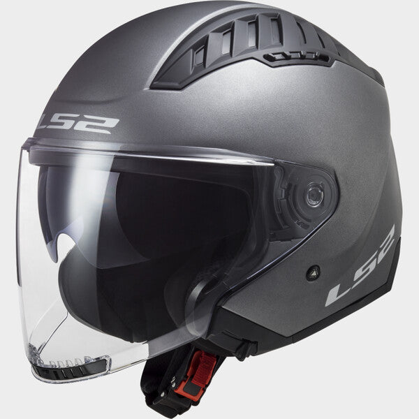LS2 Copter II OF600 Open Face Helmet — Solid Matt Titanium Matt — alternate view