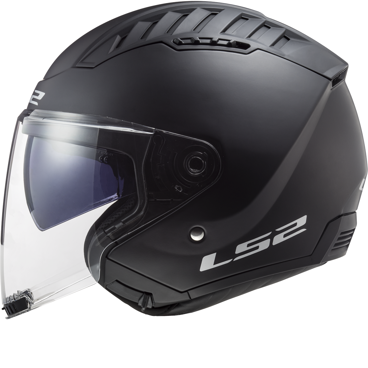 LS2 Copter II OF600 Open Face Helmet — Solid Matt Black Matt — alternate view