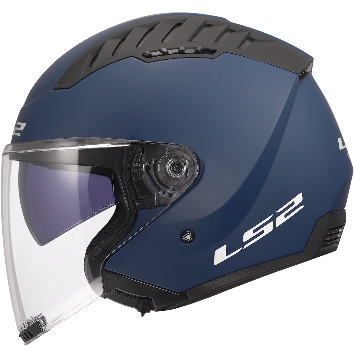 LS2 Copter II OF600 Open Face Helmet — Solid Navy Matt Blue Matt