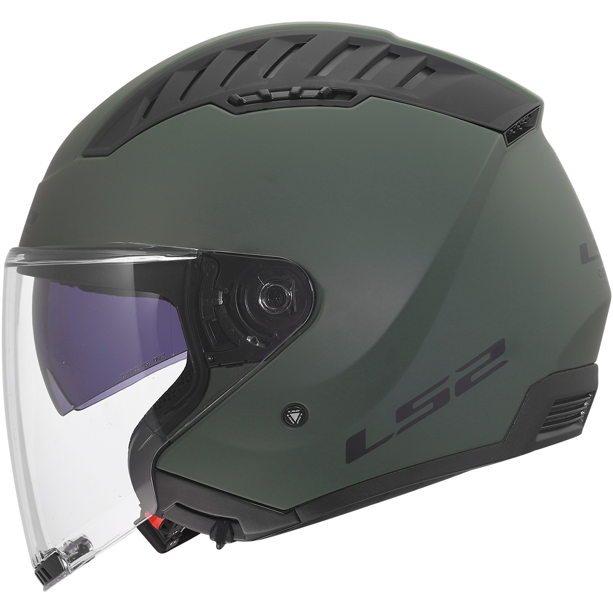 LS2 Copter II OF600 Open Face Helmet — Solid Military Green Matt