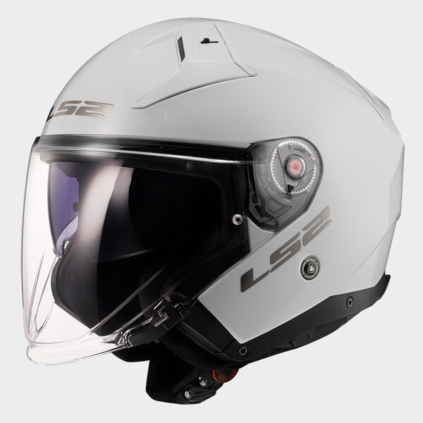LS2 Infinity II OF603 Open Face Helmet — Solid White Gloss — alternate view