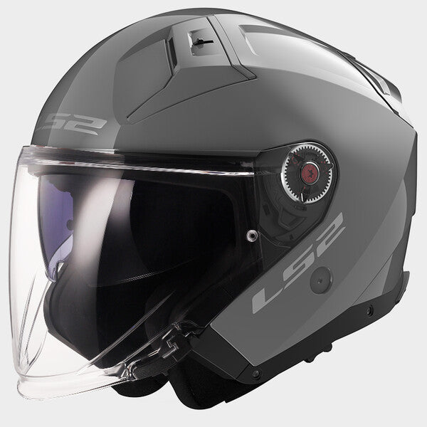 LS2 Infinity II OF603 Open Face Helmet — Solid Nardo Grey Gloss — alternate view