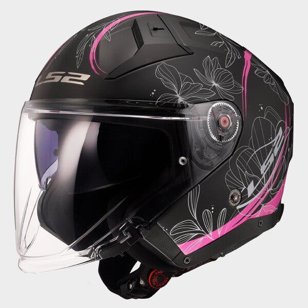 LS2 Infinity II OF603 Open Face Helmet — Lotus Matt Pink Matt — alternate view