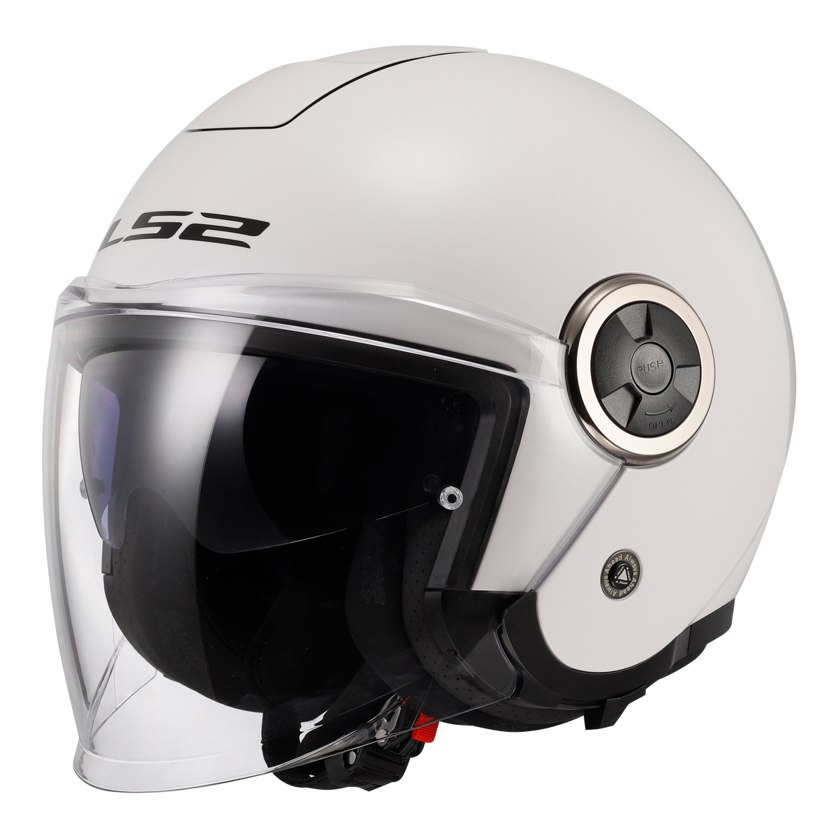 LS2 Classy OF620 Open Face Helmet — Solid White Gloss — alternate view