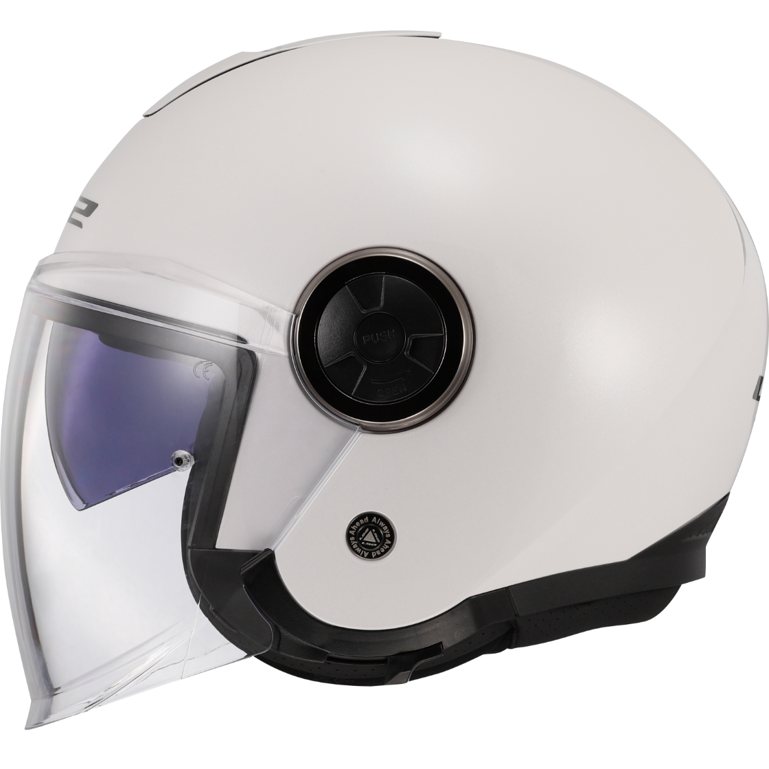 LS2 Classy OF620 Open Face Helmet — Solid White Gloss