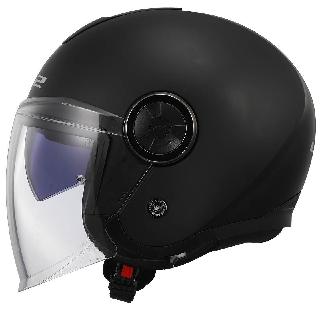 LS2 Classy OF620 Open Face Helmet — Solid Matt Black Matt — alternate view
