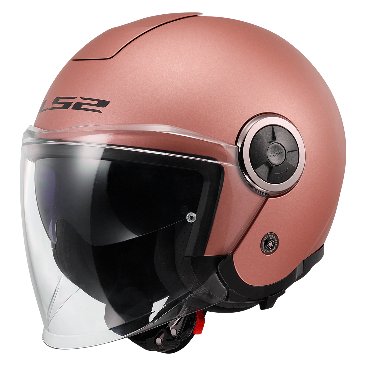 LS2 Classy OF620 Open Face Helmet — Solid Matt Gold Pink Matt — alternate view
