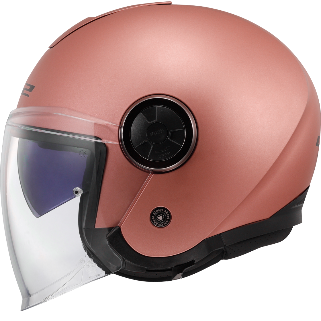 LS2 Classy OF620 Open Face Helmet — Solid Matt Gold Pink Matt