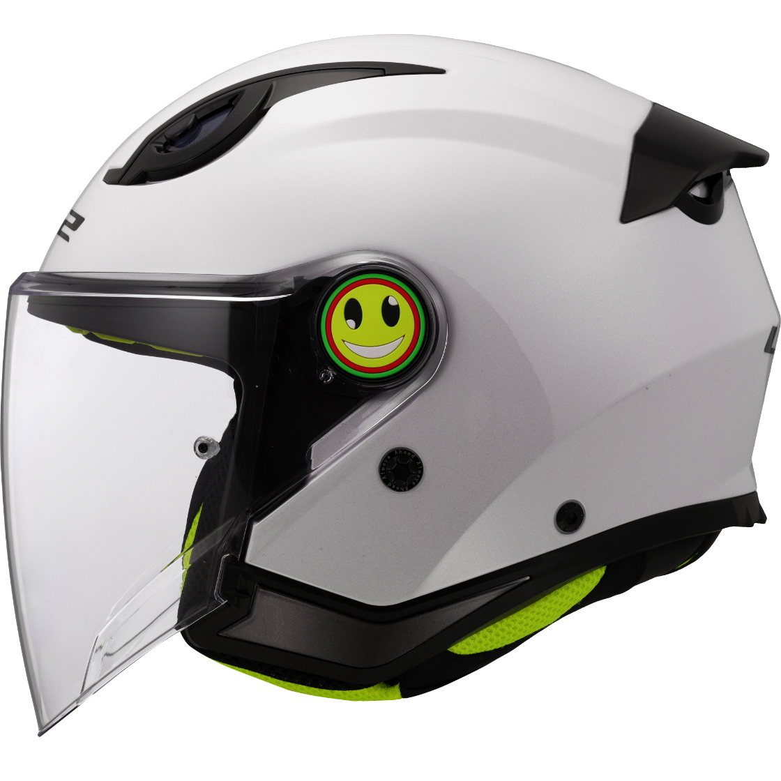 LS2 Funny II OF622 Junior Open Face Helmet — Solid White Gloss — alternate view