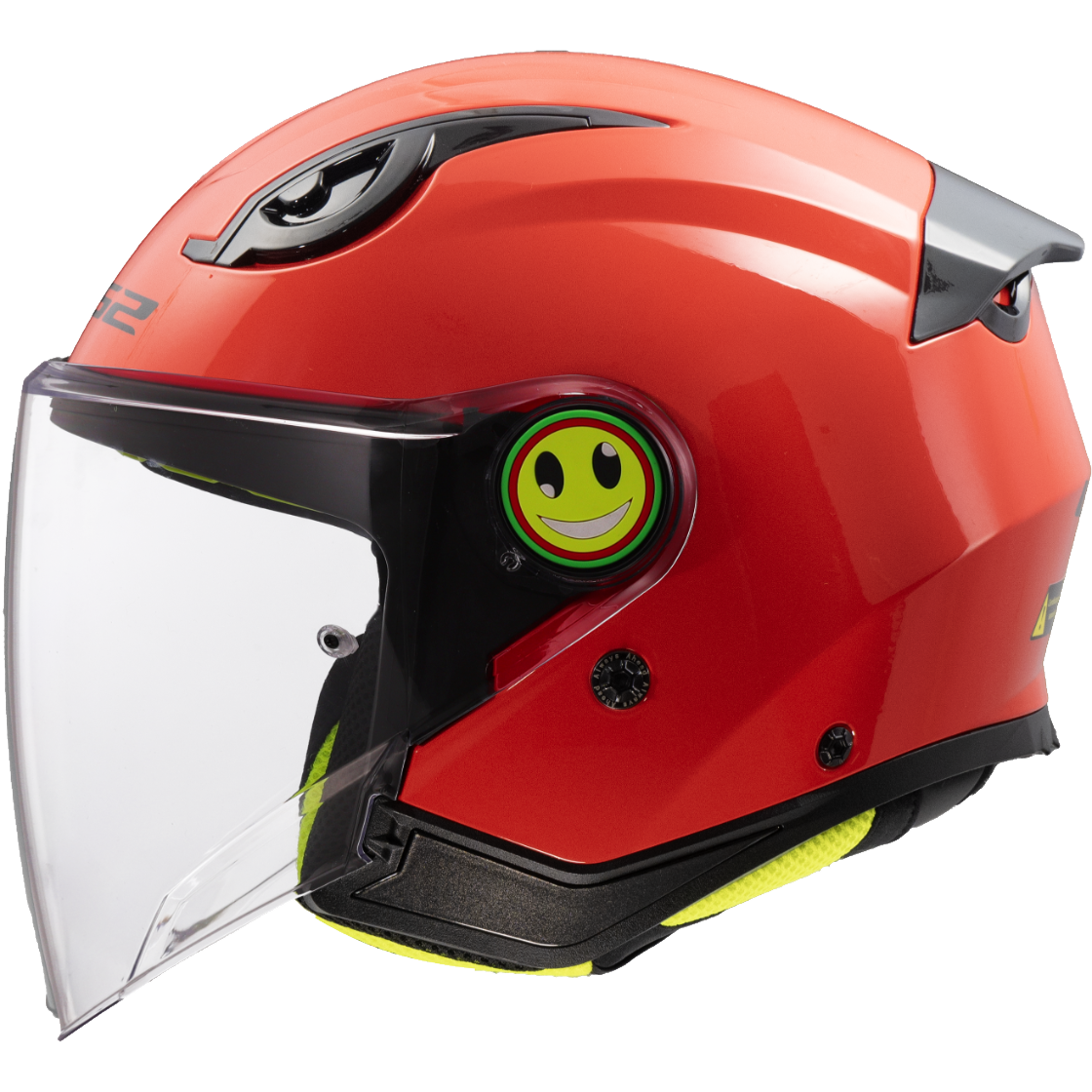 LS2 Funny II OF622 Junior Open Face Helmet — Solid Red Gloss