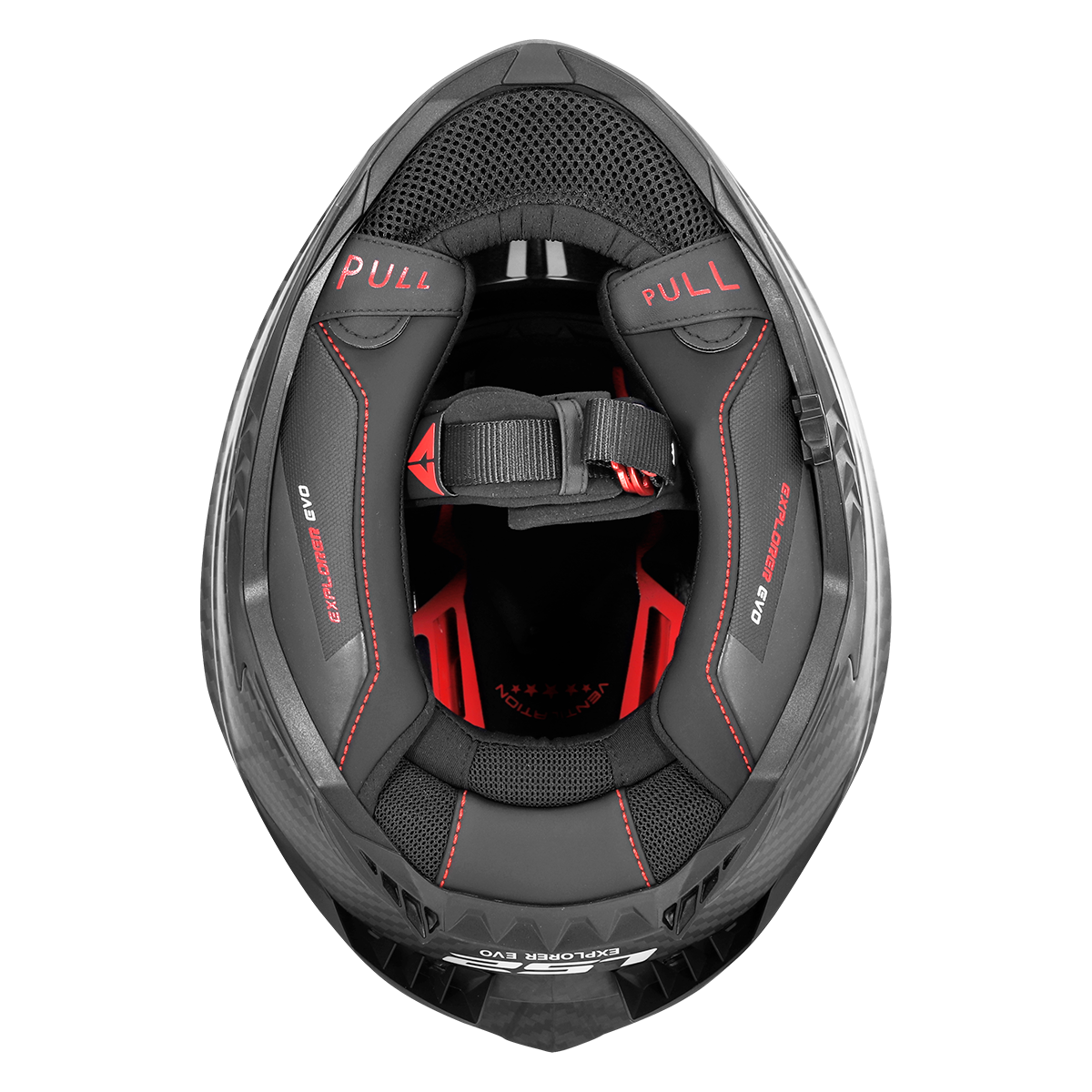 LS2 Explorer Evo Carbon MX707 Adventure Helmet — Solid Carbon Matt — alternate view