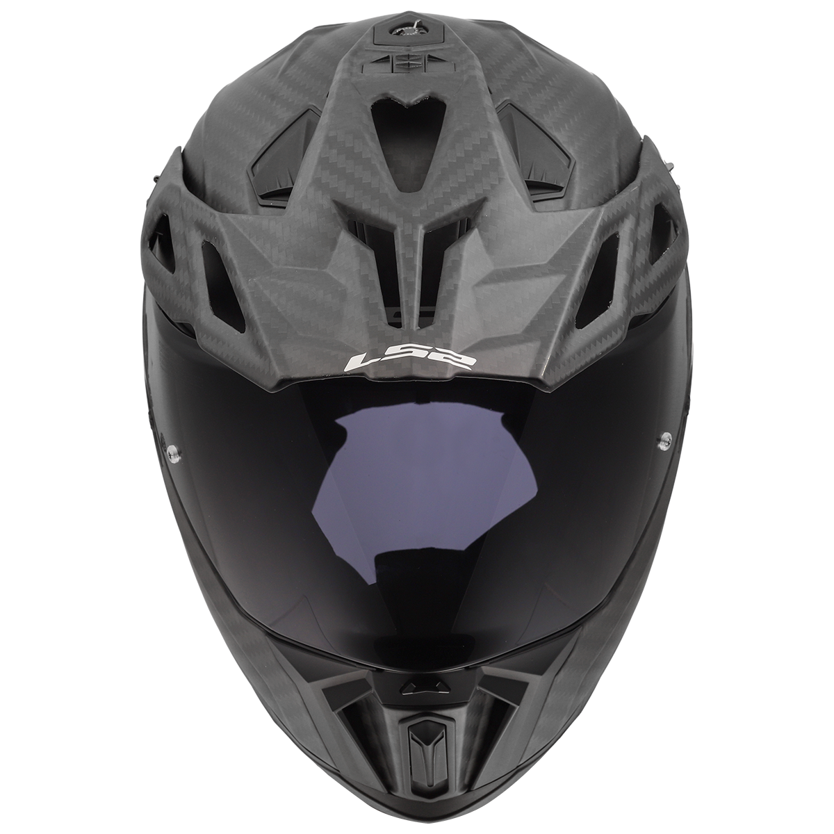 LS2 Explorer Evo Carbon MX707 Adventure Helmet — Solid Carbon Matt