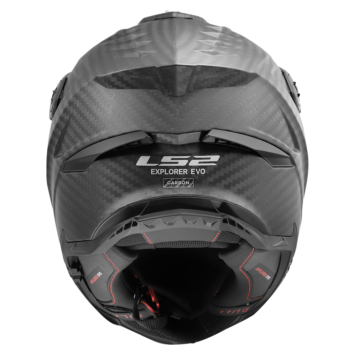LS2 Explorer Evo Carbon MX707 Adventure Helmet — Solid Carbon Matt — alternate view