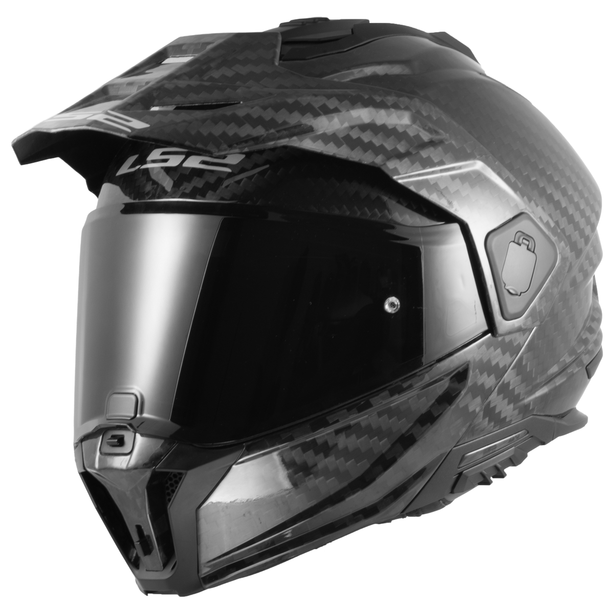 LS2 Ranger FF909 Carbon Modular Adventure Helmet — Solid Carbon Gloss — alternate view