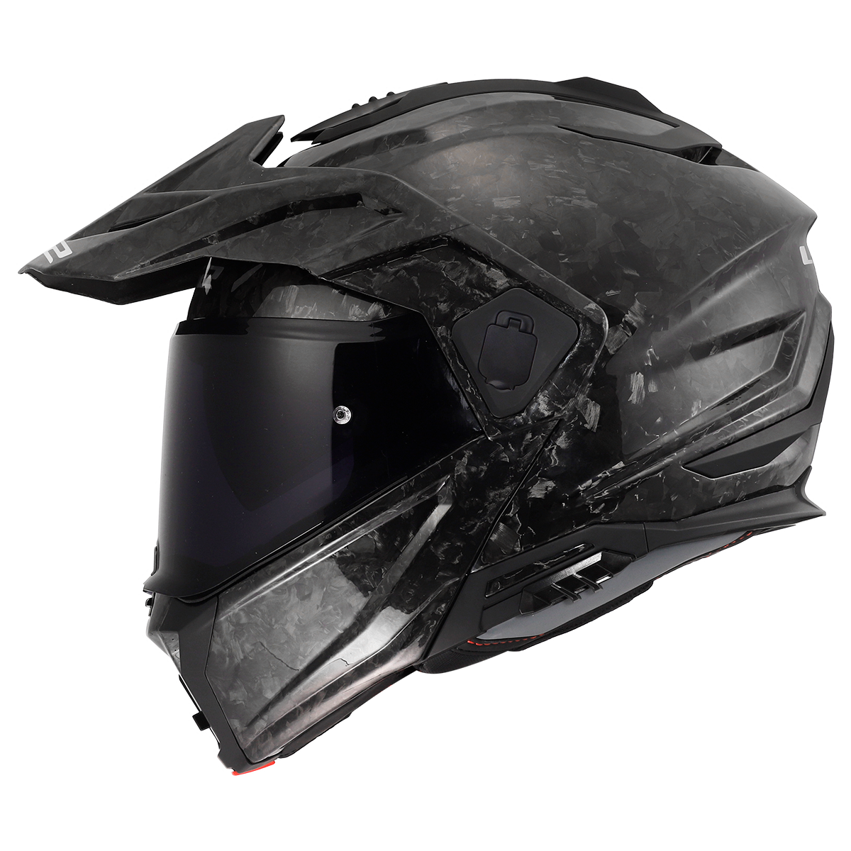 LS2 Ranger FF909 Carbon Modular Adventure Helmet — Forged Gloss Carbon Gloss