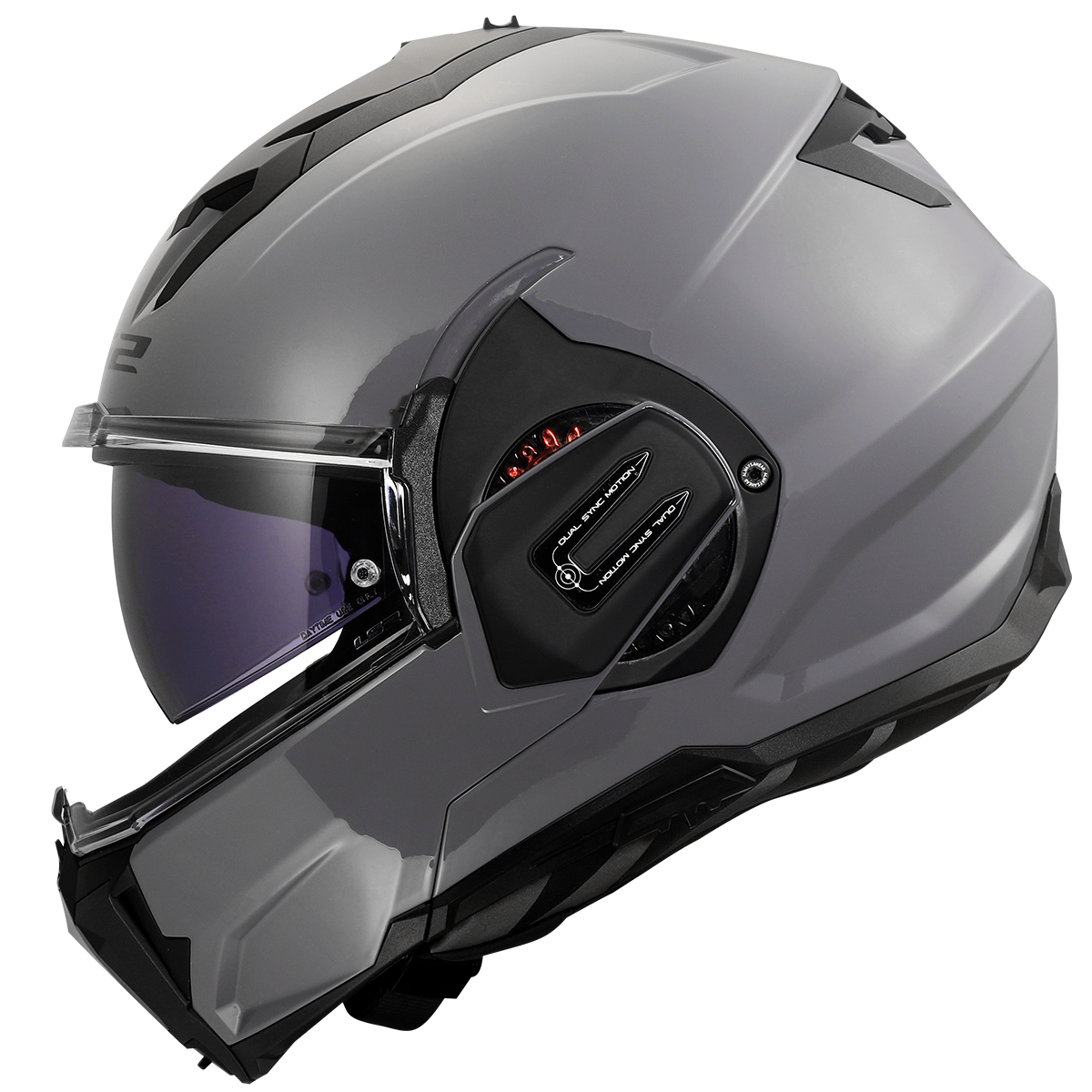 LS2 Valiant Gear FF912 Modular Helmet — Solid Nardo Grey Gloss