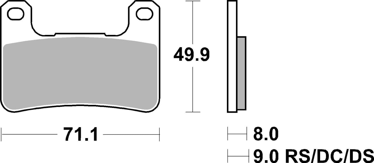 SBS 806 DS-1 / DS-2 Dual Sinter Racing Brake Pads for Kawasaki Ninja ZX-10R / H2 SX / ZX-4R / ZX-4RR