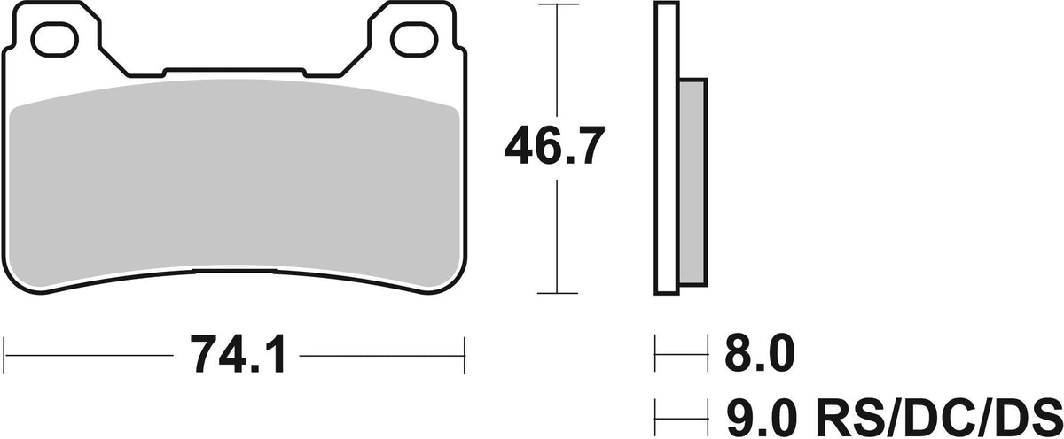 SBS 809 DS-1 / DS-2 Dual Sinter Racing Brake Pads for Honda CBR600RR / CBR1000RR Fireblade