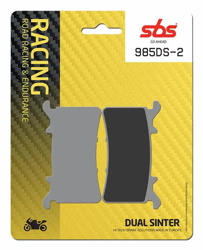 SBS 985 DS-1 / DS-2 Dual Sinter Racing Brake Pads for Honda CBR1000RR-R Fireblade